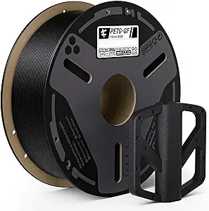Elegoo ELEGOO Glass Fiber PETG Filament Black 1KG, PETG-GF 3D Printing Filament High Stiffness, Electrical Insulation and Weather Resistant 1KG(2.2lbs) Spool Fits for Most FDM 3D Printers