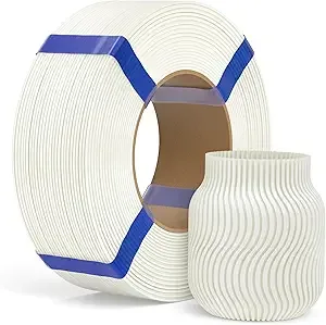 Elegoo ELEGOO PLA Basic Refill Filament White 1KG, 3D Printer Filament No Spool Dimensional Accuracy +/-, 3D Printing PLA for Reusable Spool Refilling