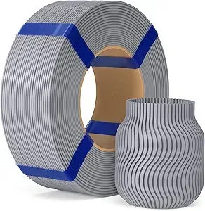 Elegoo ELEGOO PLA Basic Refill Filament Gray 1KG, 3D Printer Filament No Spool Dimensional Accuracy +/-, 3D Printing PLA for Reusable Spool Refilling