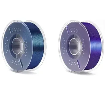 Elegoo PLA Filament Galaxy Peacock Blue 1KG & PLA Filament Galaxy Purple 1KG