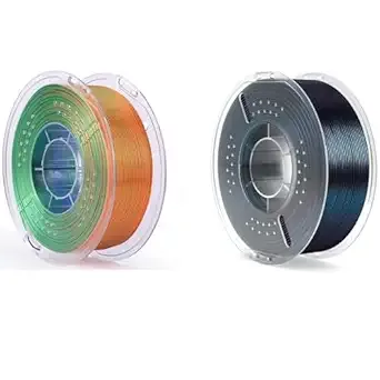 Elegoo Silk PLA Filament Triple Colors Blue Green Orange & PLA Filament Galaxy Black 1KG