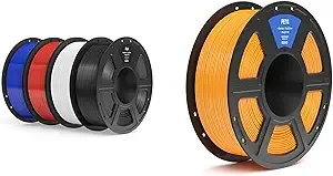 Elegoo PLA Filament Bundle 4KG & PETG Filament Orange 1KG