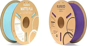 Elegoo Matte PLA Filament Ice Blue 1KG & PLA Filament Purple 1KG