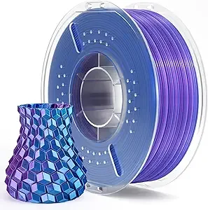 Elegoo ELEGOO Silk PLA Filament Blue Purple 1KG, Shiny Multi Color 3D Printer Filament Dimensional Accuracy +/-, 1kg Spool(2.2lbs) Fits for Most FDM 3D Printers