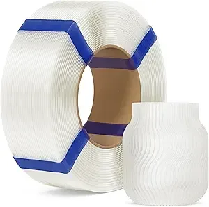 Elegoo ELEGOO PLA Basic Refill Filament Translucent 1KG, 3D Printer Filament No Spool Dimensional Accuracy +/-, 3D Printing PLA for Reusable Spool Refilling
