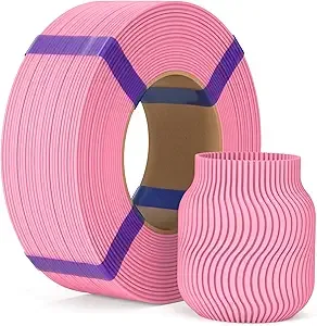 Elegoo ELEGOO PLA Basic Refill Filament Pink 1KG, 3D Printer Filament No Spool Dimensional Accuracy +/-, 3D Printing PLA for Reusable Spool Refilling