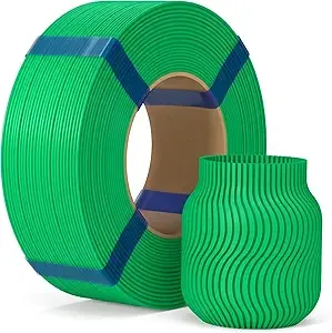 Elegoo ELEGOO PLA Basic Refill Filament Green 1KG, 3D Printer Filament No Spool Dimensional Accuracy +/-, 3D Printing PLA for Reusable Spool Refilling