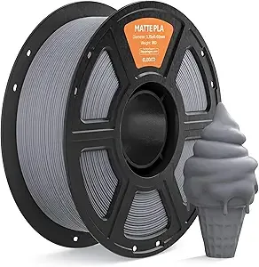 Elegoo ELEGOO Matte PLA Filament Slate Grey 1KG, 3D Printer Filament High Precision, 1kg Spool (2.2lbs) Fits for Most FDM 3D Printers
