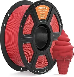 Elegoo ELEGOO Matte PLA Filament Ruby Red 1KG, 3D Printer Filament High Precision, 1kg Spool (2.2lbs) Fits for Most FDM 3D Printers