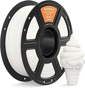 Elegoo ELEGOO Matte PLA Filament White 1KG, 3D Printer Filament High Precision, 1kg Spool (2.2lbs) Fits for Most FDM 3D Printers