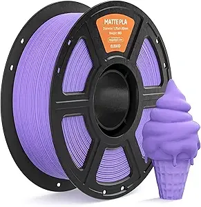 Elegoo ELEGOO Matte PLA Filament Lavender Purple 1KG, 3D Printer Filament High Precision, 1kg Spool (2.2lbs) Fits for Most FDM 3D Printers