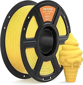 Elegoo ELEGOO Matte PLA Filament Sunshine Yellow 1KG, 3D Printer Filament High Precision, 1kg Spool (2.2lbs) Fits for Most FDM 3D Printers
