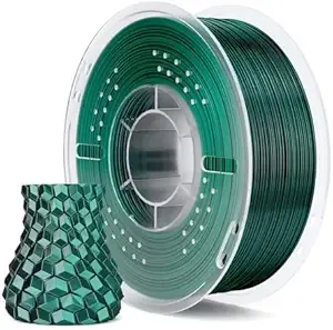 Elegoo ELEGOO Silk PLA Filament Dual Color Black Green 1KG, Shiny 3D Printer Filament Dimensional Accuracy +/-, 1kg Spool(2.2lbs) Fits for Most FDM 3D Printers