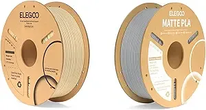 Elegoo PLA Filament Beige 1KG & Matte PLA Filament Slate Gray 1KG