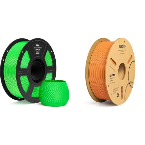 Elegoo ELEGOO PLA Filament Neon Green 1KG&PLA+ Filament Orange 1KG
