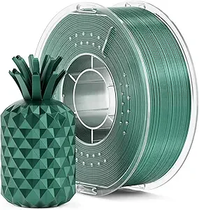 Elegoo ELEGOO Metallic PLA Filament Metallic Green 1KG, Metal-Like Shiny 3D Printer Filament High Dimensional Accuracy, 1kg Spool (2.2lbs) Compatible with Most FDM 3D Printers