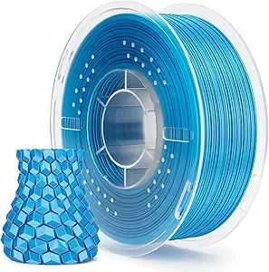 Elegoo ELEGOO Silk PLA Filament Sky Blue 1KG, 3D Printer Filament Dimensional Accuracy +/-, 1kg Spool(2.2lbs) 3D Printing Filament Fits for Most FDM 3D Printers