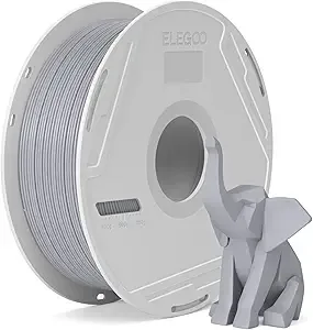 Elegoo ELEGOO PLA Basic Filament with Reusable Spool Gray 1KG PLA 3D Printing Filament 2.2lbs High Dimensional Accuracy, Easy Installation Detachable Spool Fits for Most 3D Printers