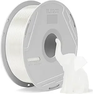 Elegoo ELEGOO PLA Basic Filament with Reusable Spool Translucent 1KG PLA 3D Printing Filament 2.2lbs High Dimensional Accuracy, Easy Installation Detachable Spool Fits for Most 3D Printers