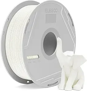 Elegoo ELEGOO PLA Basic Filament with Reusable Spool White 1KG PLA 3D Printing Filament 2.2lbs High Dimensional Accuracy, Easy Installation Detachable Spool Fits for Most 3D Printers