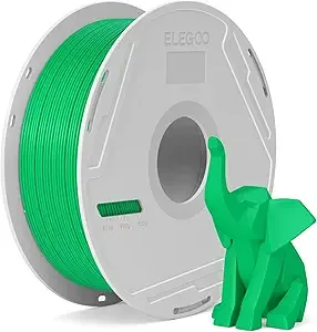 Elegoo ELEGOO PLA Basic Filament with Reusable Spool Green 1KG PLA 3D Printing Filament 2.2lbs High Dimensional Accuracy, Easy Installation Detachable Spool Fits for Most 3D Printers