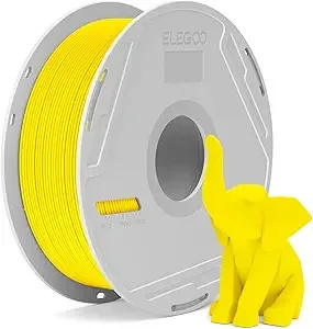 Elegoo ELEGOO PLA Basic Filament with Reusable Spool Yellow 1KG PLA 3D Printing Filament 2.2lbs High Dimensional Accuracy, Easy Installation Detachable Spool Fits for Most 3D Printers