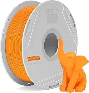 Elegoo ELEGOO PLA Basic Filament with Reusable Spool Orange 1KG PLA 3D Printing Filament 2.2lbs High Dimensional Accuracy, Easy Installation Detachable Spool Fits for Most 3D Printers