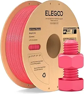 Elegoo ELEGOO ABS Filament Pink 1KG, Heat Resistant 3D Printer Filament High Toughness & Impact Resistance, 1kg spooll(2.2lbs) Fits for Most FDM Printer