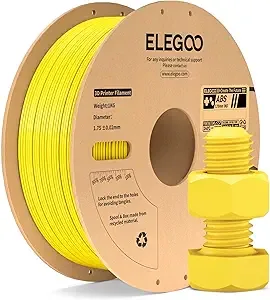Elegoo ELEGOO ABS Filament Yellow 1KG, Heat Resistant 3D Printer Filament High Toughness & Impact Resistance, 1kg spooll(2.2lbs) Fits for Most FDM Printer