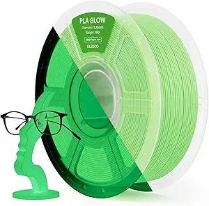 Elegoo ELEGOO PLA Filament Glow in the Dark Glow Green 1KG 3D Printing Filament Luminous Color 1kg(2.2lbs) Spool Fits for Most 3D Printers