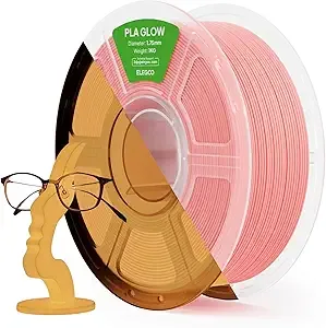 Elegoo ELEGOO PLA Filament Glow in the Dark Glow Pink 1KG 3D Printing Filament Luminous Color 1kg(2.2lbs) Spool Fits for Most 3D Printers