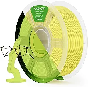 Elegoo ELEGOO PLA Filament Glow in the Dark Glow Yellow 1KG 3D Printing Filament Luminous Color 1kg(2.2lbs) Spool Fits for Most 3D Printers