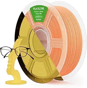Elegoo ELEGOO PLA Filament Glow in the Dark Glow Orange 1KG 3D Printing Filament Luminous Color 1kg(2.2lbs) Spool Fits for Most 3D Printers