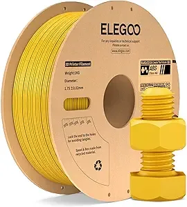 Elegoo ELEGOO ABS Filament Orange Yellow 1KG, Heat Resistant 3D Printer Filament High Toughness & Impact Resistance, 1kg spooll(2.2lbs) Fits for Most FDM Printer