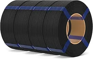 Elegoo ELEGOO Matte PLA Refill Filament Bundle Black 4KG, 3D Printer Filament No Spool High Dimensional Accuracy,3D Printing PLA for Reusable Spool Refilling
