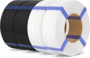 Elegoo ELEGOO Matte PLA Refill Filament Bundle Black & White 4KG, 3D Printer Filament No Spool High Dimensional Accuracy,3D Printing PLA for Reusable Spool Refilling