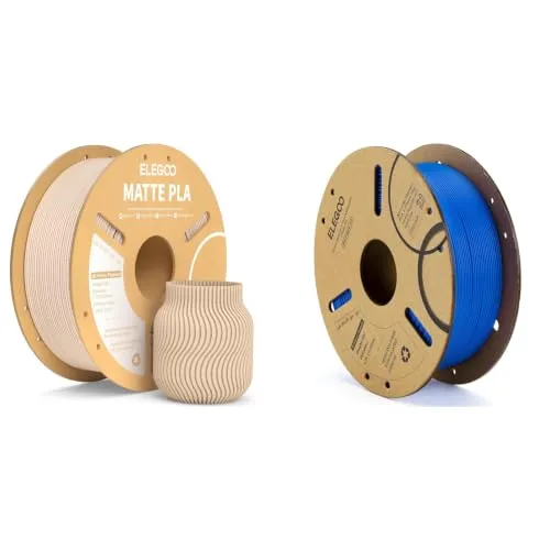 Elegoo ELEGOO Matte PLA Filament Beige 1KG & PLA Filament Dark Blue 1KG