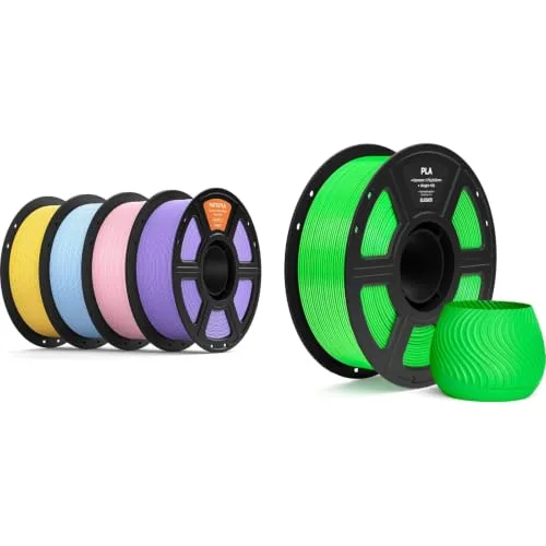 Elegoo ELEGOO Matte PLA Filament 4KG & Neon Green PLA Filament 1KG