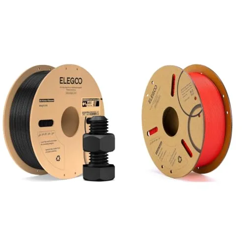 Elegoo ELEGOO ABS Filament Black 1KG & PLA Filament Red 1KG