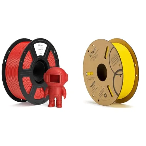 Elegoo ELEGOO PLA+ Filament True Red 1KG & PLA Filament Yellow 1KG