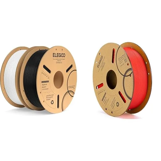 Elegoo PLA+ Black, White, Red