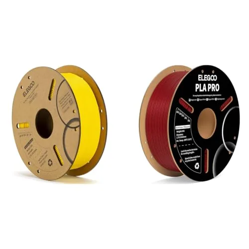 Elegoo ELEGOO PLA Filament Yellow 1KG & PLA PRO Burgundy Red 1KG