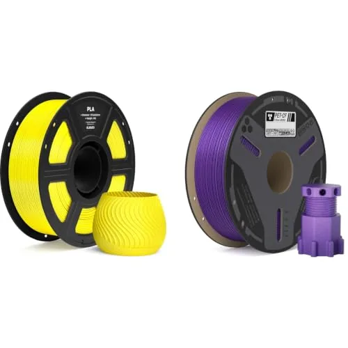 Elegoo ELEGOO PLA Filament Yellow 1KG & PETG-CF Filament Purple 1KG