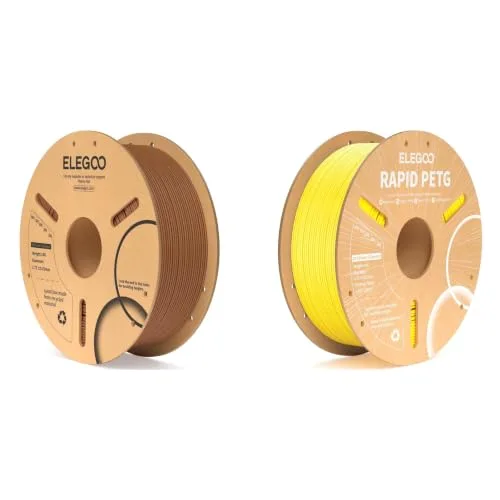 Elegoo ELEGOO PLA Filament Brown 1KG & PETG Filament Yellow 1KG