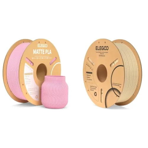 Elegoo ELEGOO Matte PLA Filament Sakura Pink 1KG & PLA Filament Beige 1KG