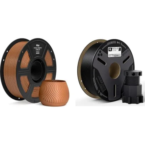 Elegoo ELEGOO PLA Filament Brown 1KG & Carbon Fiber PETG Black 1KG