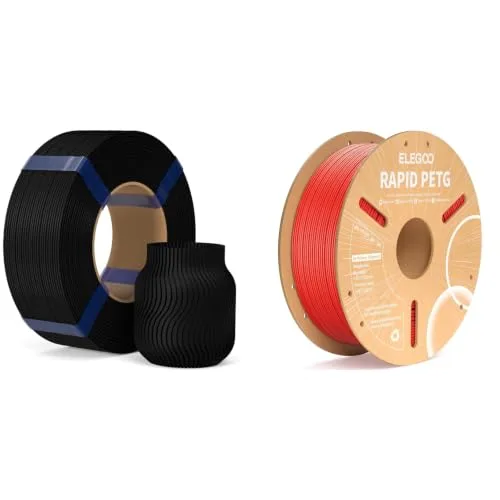 Elegoo ELEGOO PLA Refill Filament Black 1KG & PETG Filament Red 1KG