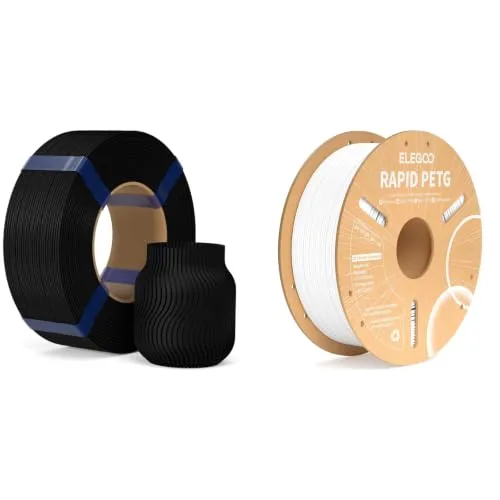 Elegoo ELEGOO PLA Filament Black 1KG & PETG Filament White 1KG