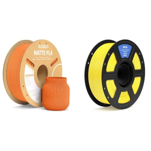 Elegoo ELEGOO Matte PLA Filament Orange 1KG & PETG Filament Yellow 1KG