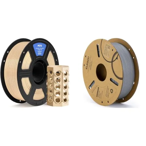Elegoo ELEGOO PETG Filament Beige 1KG & PLA Filament Grey 1KG